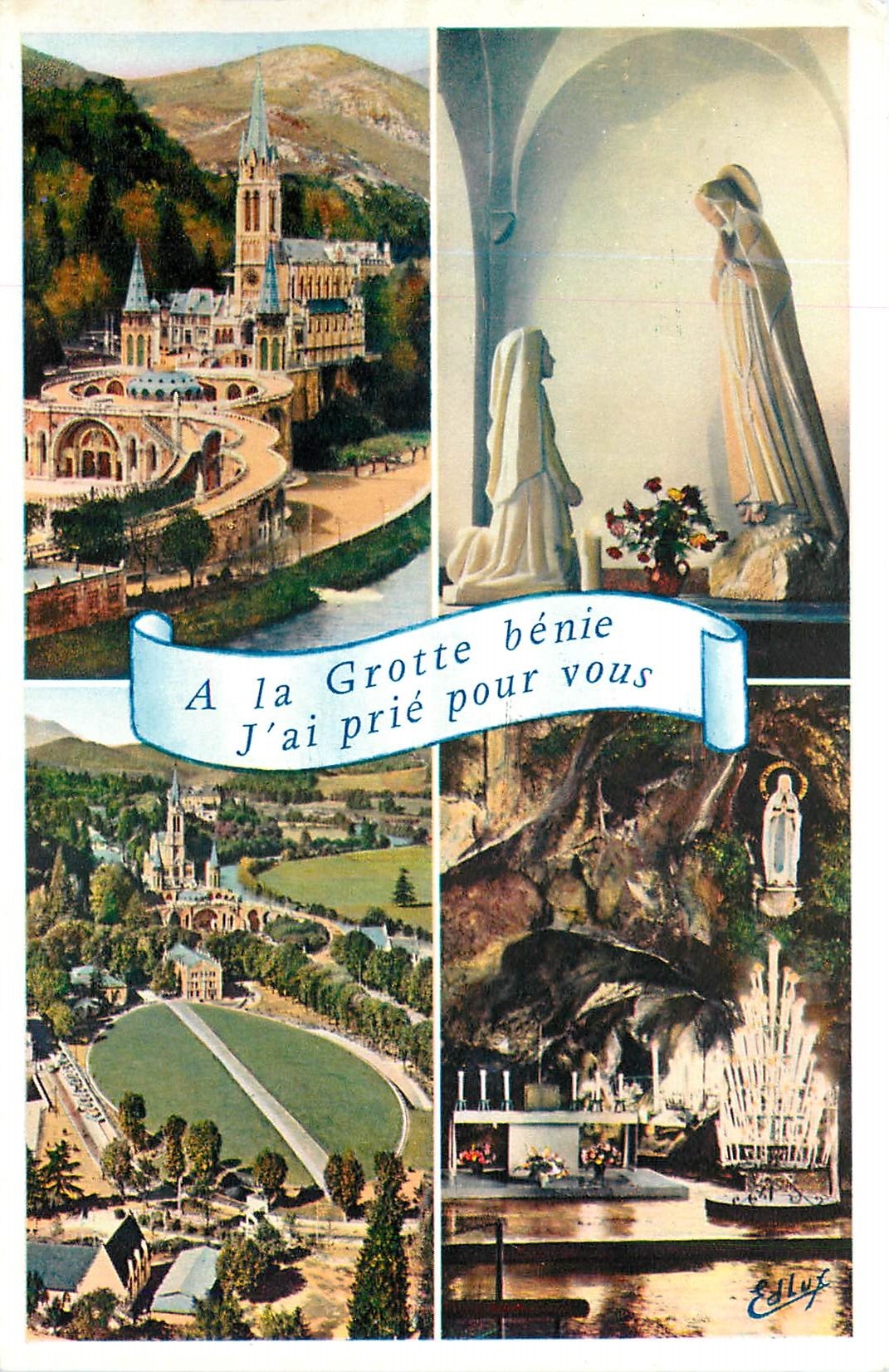 CPA Lourdes La Basilique l'Apparition et la Grotte Miraculeuse 