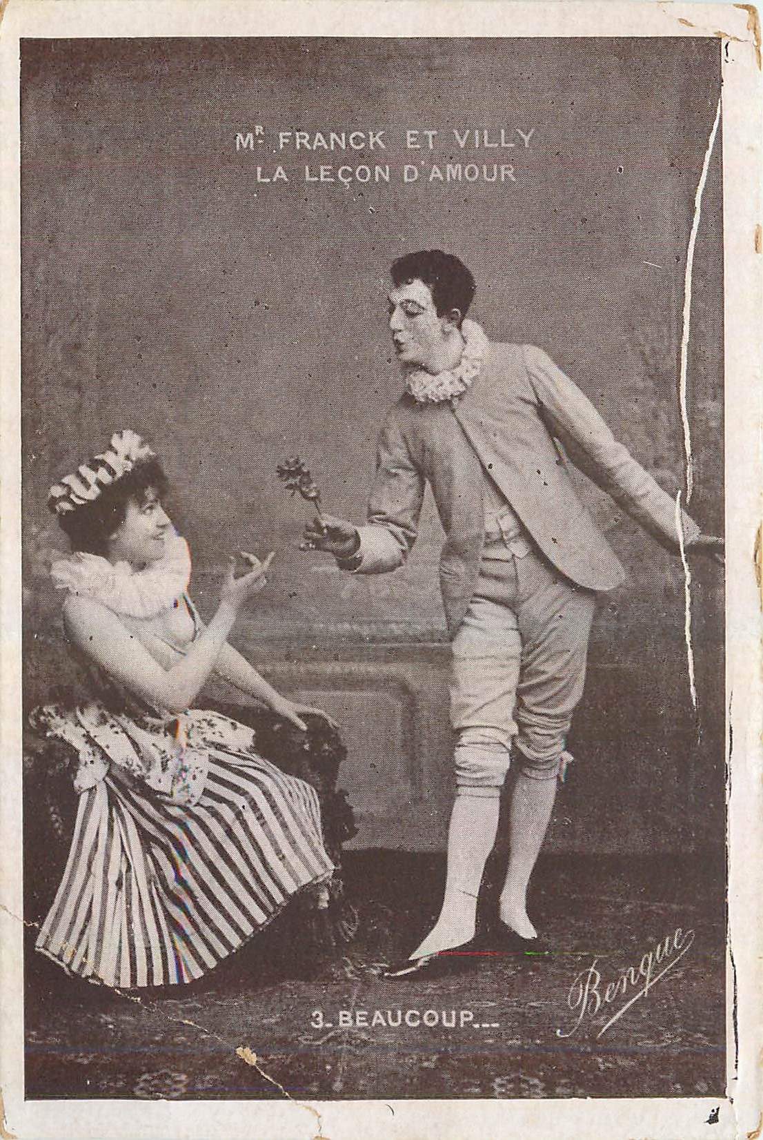 CPA Beaucoup Franck et Willy La lecon d'amour