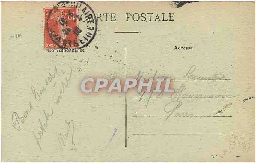 CPA De la Varenne a Champigny L'lle Pisse Vinaigre  — Rückseite
