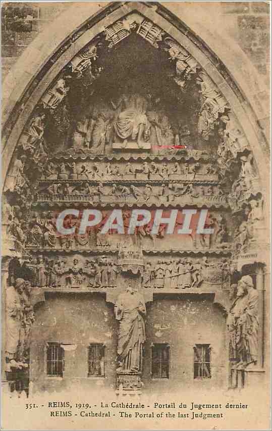 CPA Reims La Cathedrale Portail du Jugement dernier 
