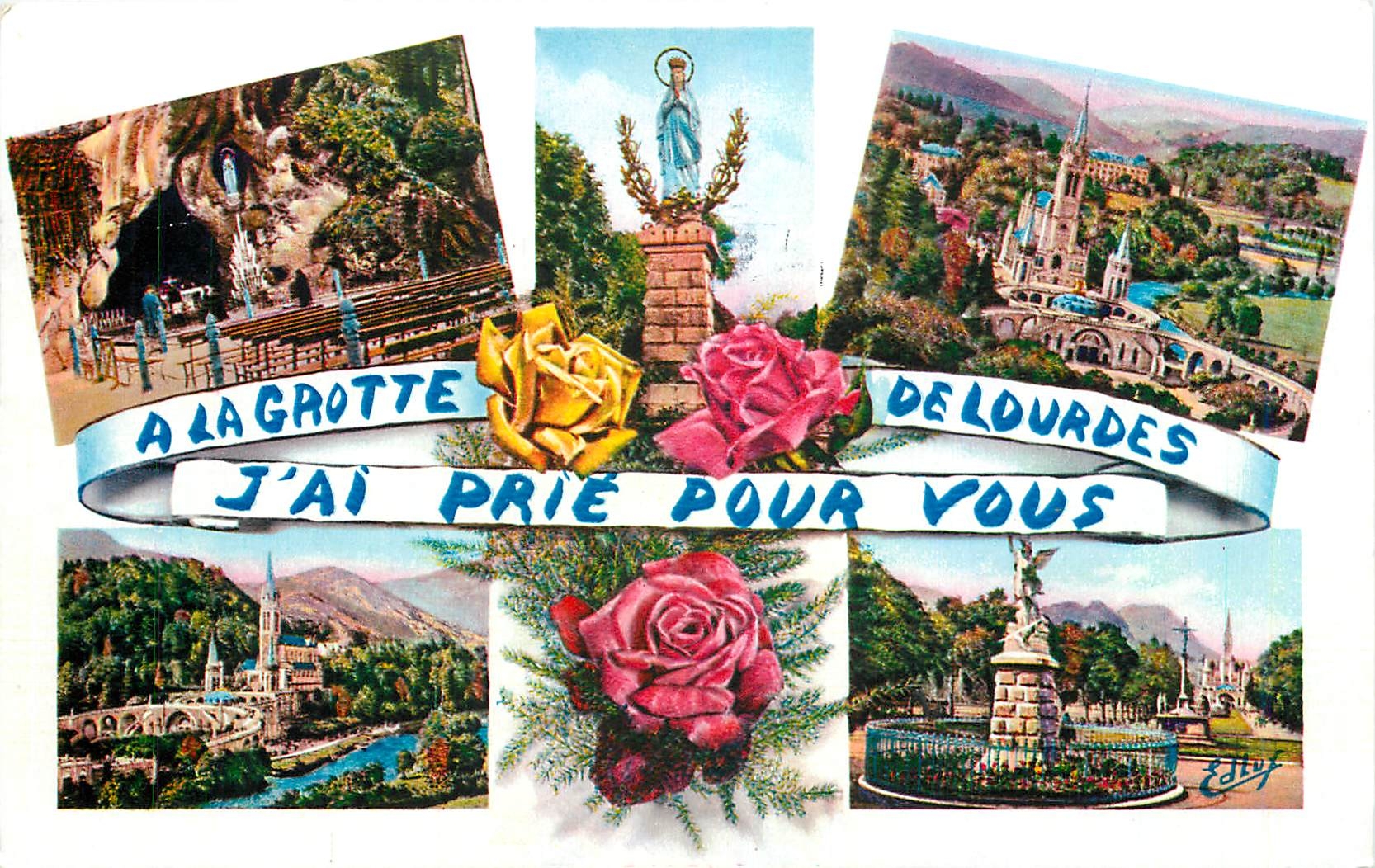 CPA A la Grotte de Lourdes 