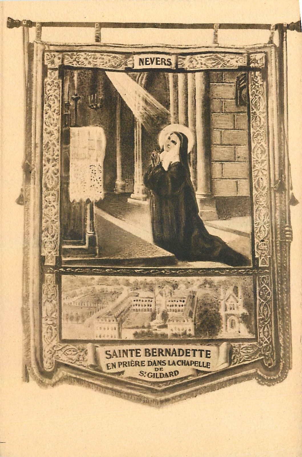 CPA La Banniere de Sainte Bernadette cote Nevers 