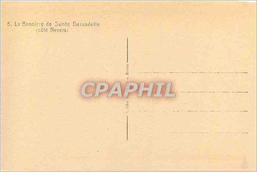 CPA La Banniere de Sainte Bernadette cote Nevers  — Rückseite