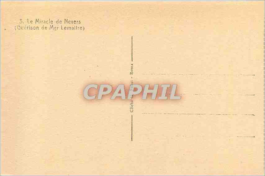 CPA Le Miracle de Nevers Guerison de Mgr Lemaitre  — Back