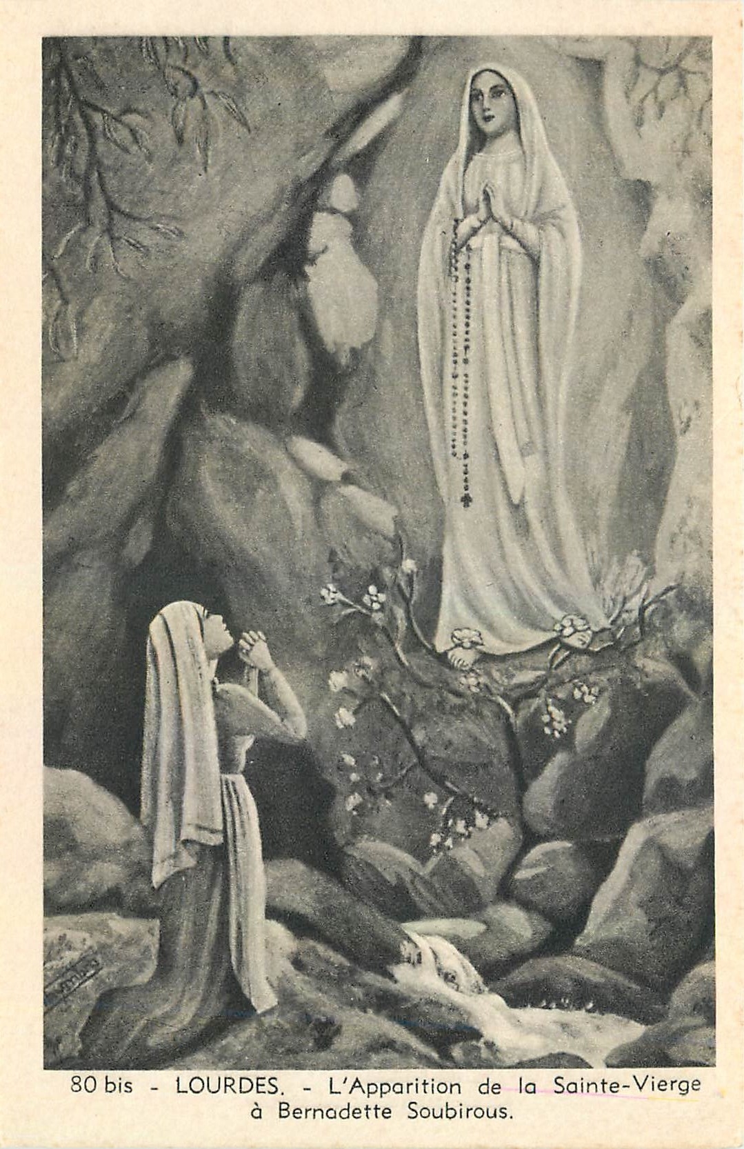 CPA Lourdes L'Apparition de la Sainte Vierge a Bernadette Soubirous 