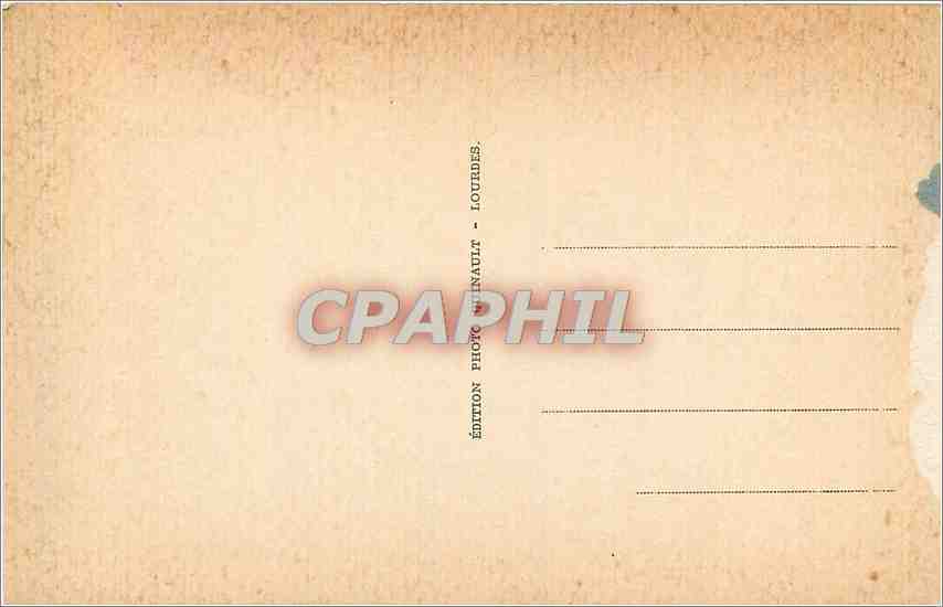 CPA Lourdes Le Chateau Fort et le Gave  — Verso