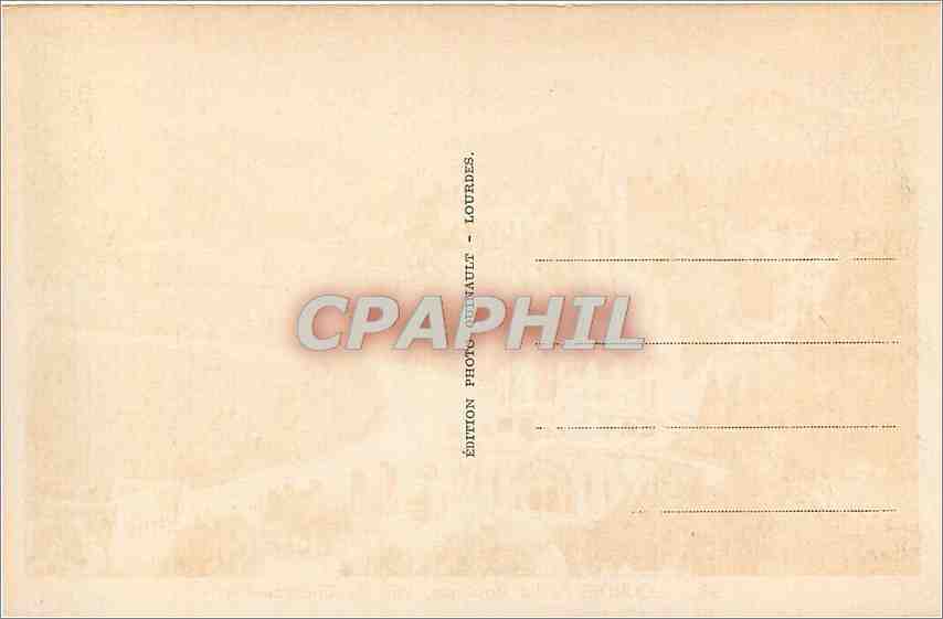 CPA Lourdes La Basilique et le Gave  — Verso