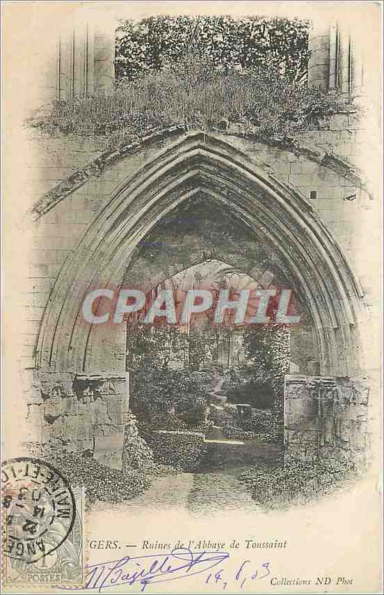 CPA Angers Ruines de l'Abbaye de Toussaint 