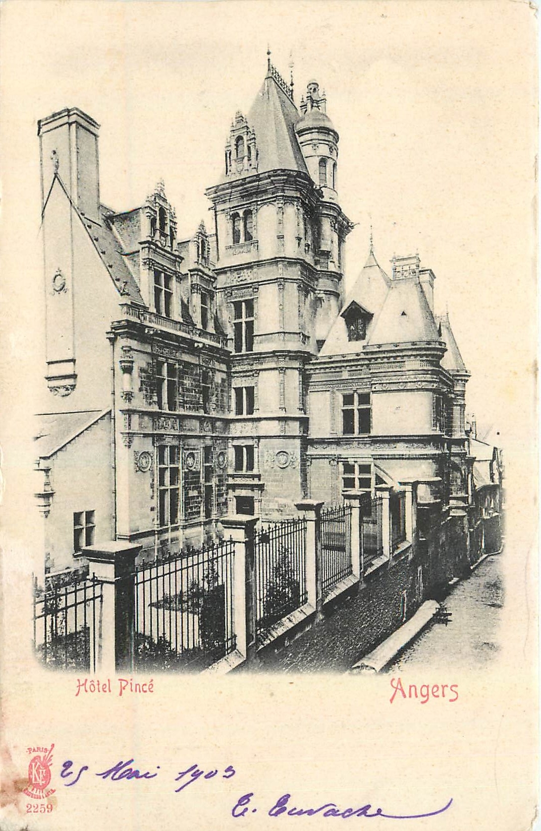 CPA Angers Hotel Pince 