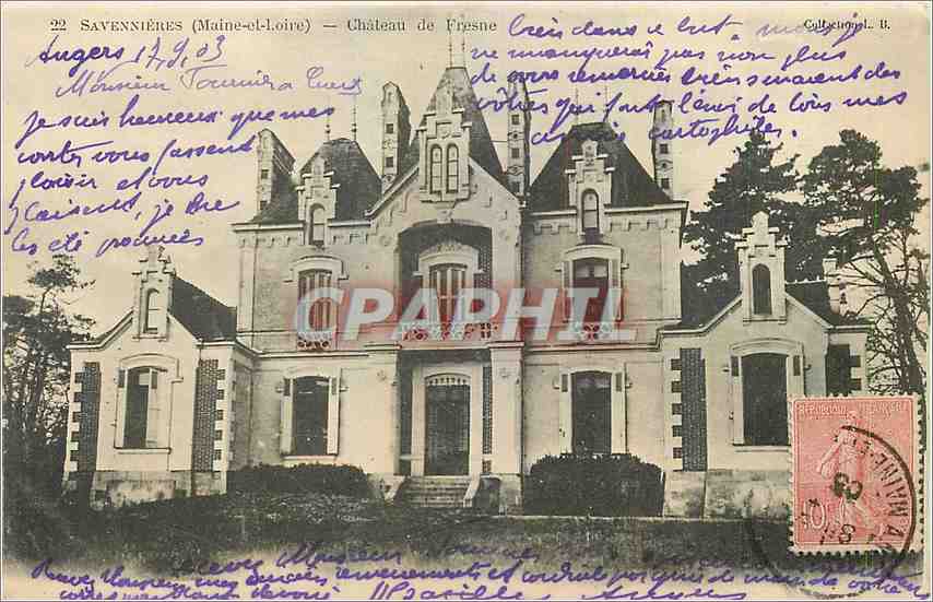 CPA Savennieres Maine et Loire Chateau de Fresne 