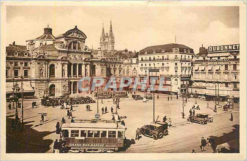 CPA Angers La Place du Ralliement Tramway Grand Bon Marche
