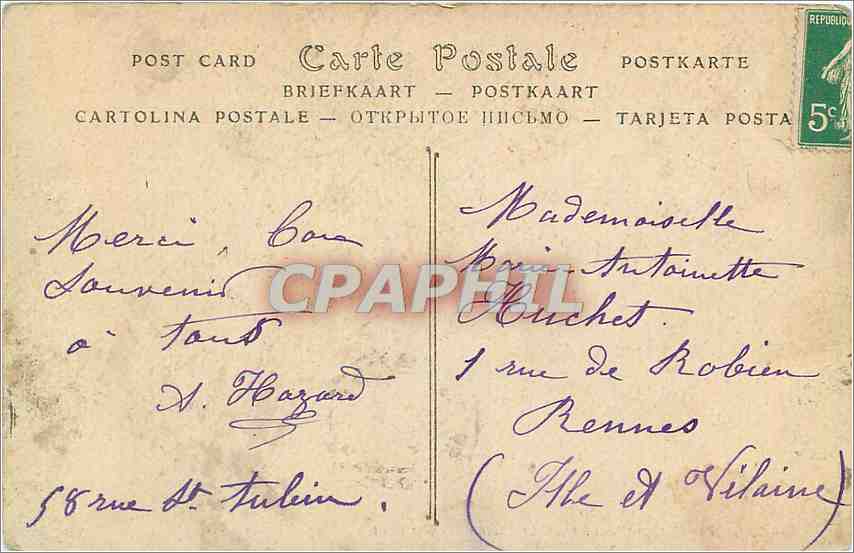 CPA Angers Hopital Saint Jean Le Cloitre  — Rückseite
