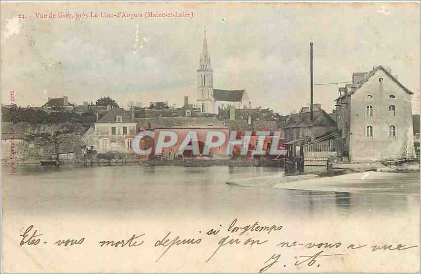 CPA Vue de Grez pres le Lion d'Angers Maine et Loire 