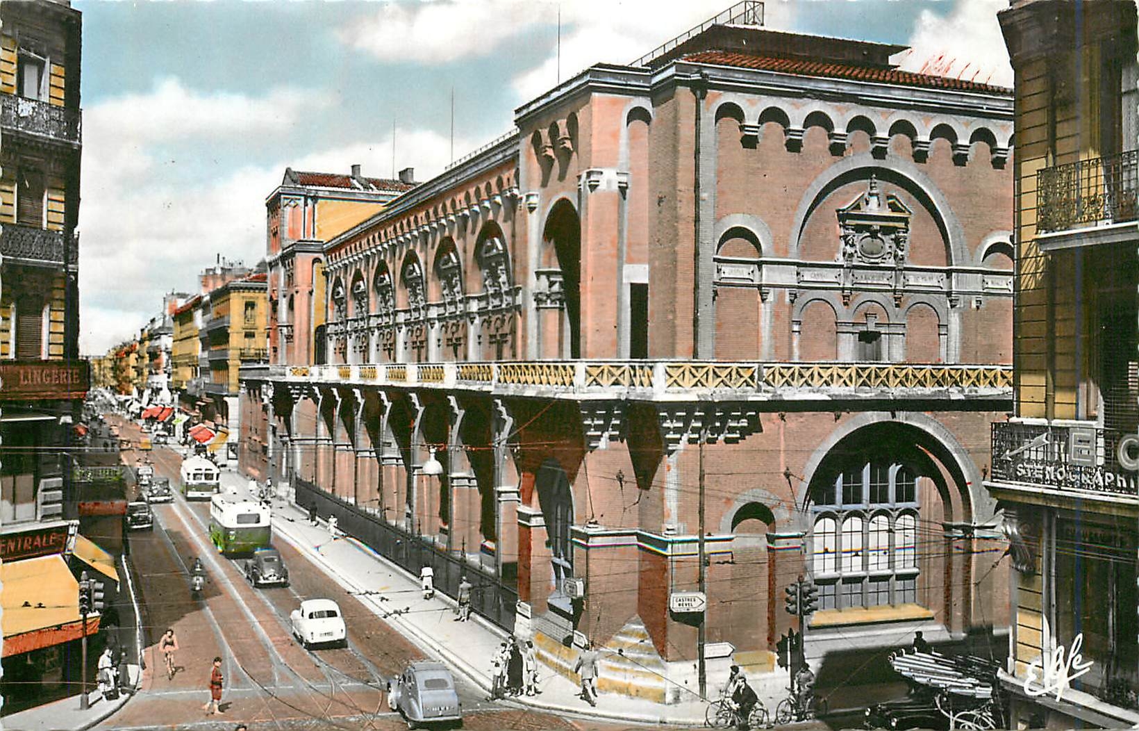 Toulouse — Le Musée des Augustins et la Rue d'Alsace-Lorraine — Édit. Océan Pyr. TOULOUSE