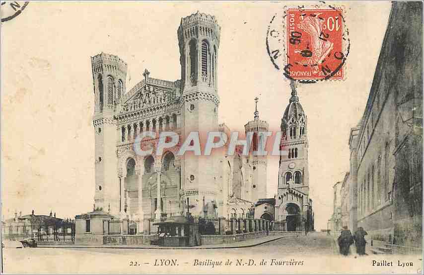 CPM Lyon Basilique de ND de Fourvieres 