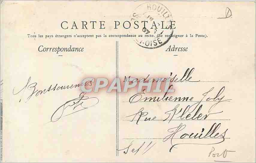CPA Rouen Le Pont a Transbordeur Bateaux — Verso