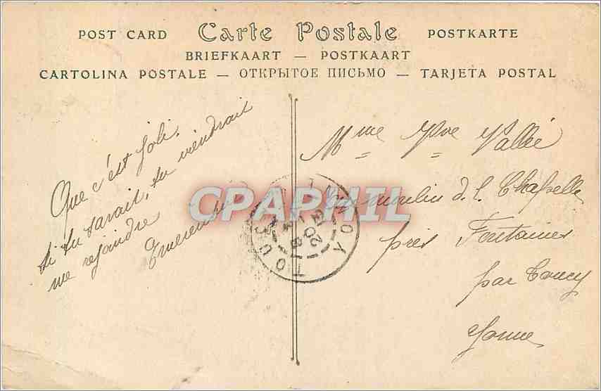 CPA Le Havre La Jetee nord par gros temps  — Verso