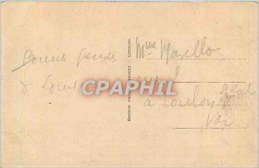 CPA Lourdes La Grotte Miraculeuse  — Verso