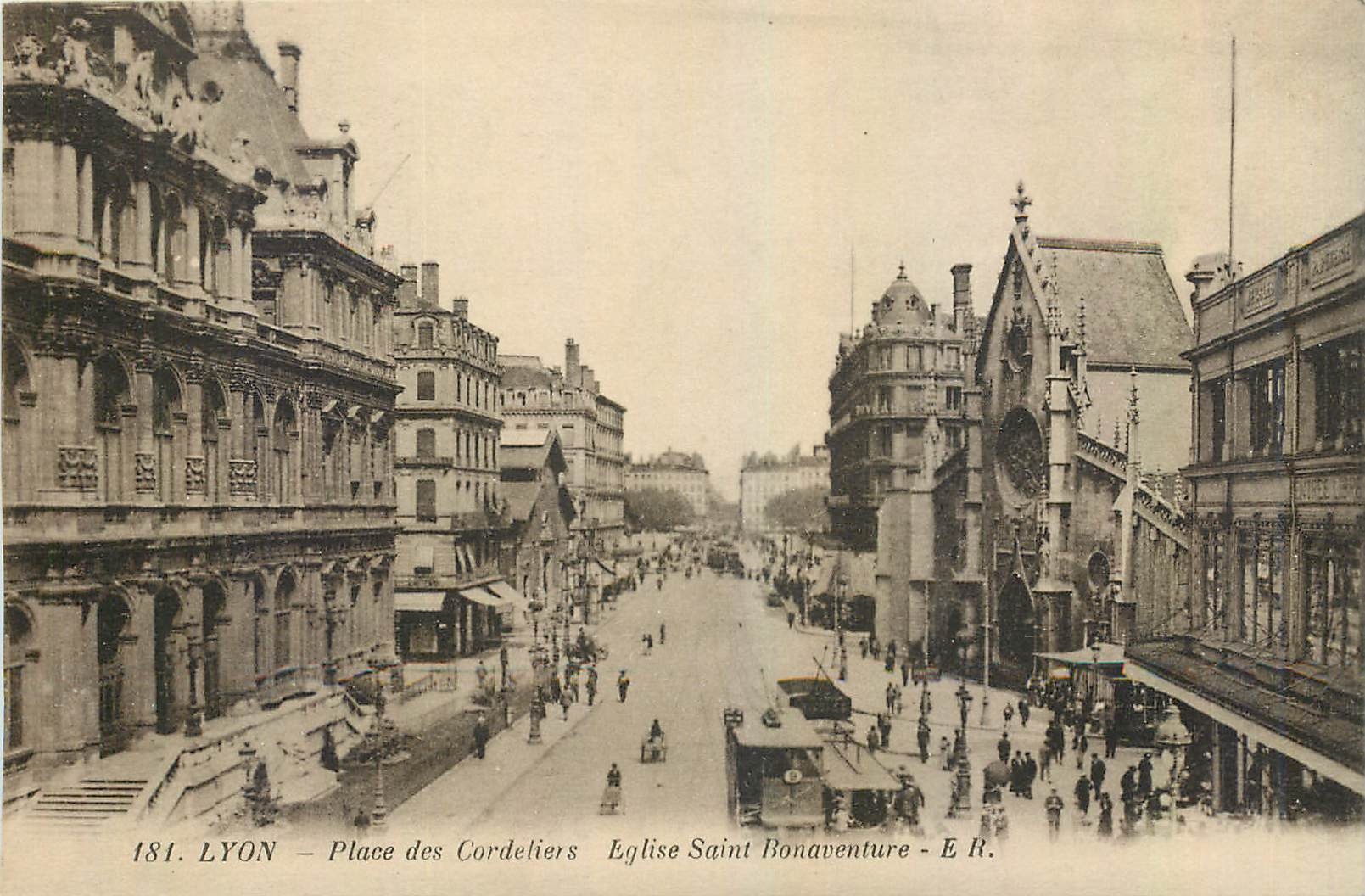 LYON — Place des Cordeliers — Église Saint-Bonaventure — E.R.