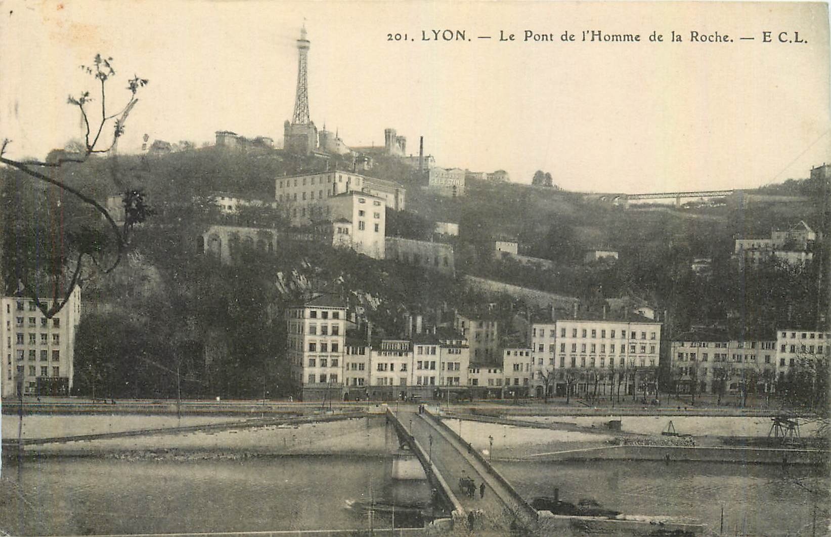 CPA Lyon Le Pont de l'Homme de la Roche 