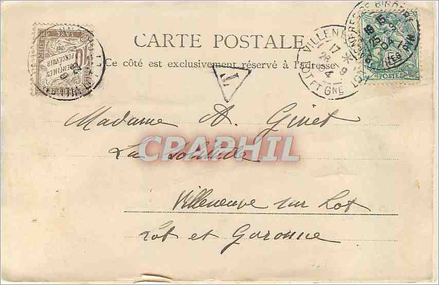 CPA Lourdes Le Debarcadere de Funiculaire  — Rückseite