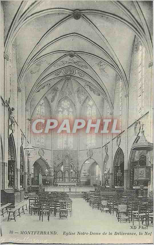 CPA Montferrand Eglise Notre Dame de la Delivrance la Nef 