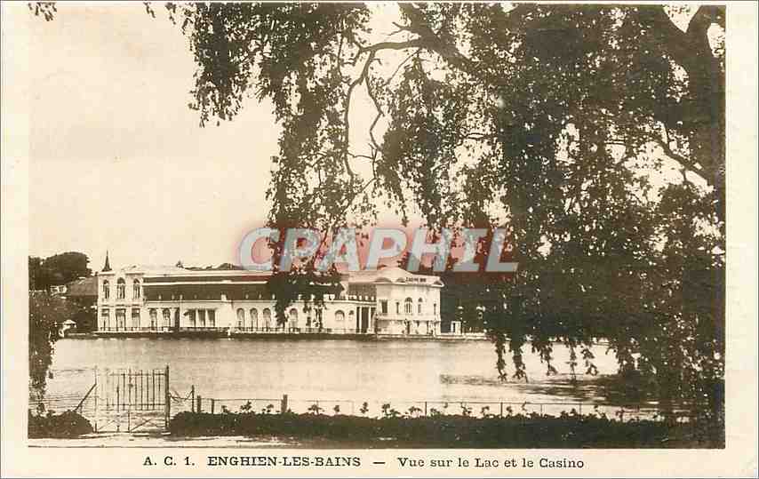 CPA Enghien les Bains Vue sur le Lac et le Casino 