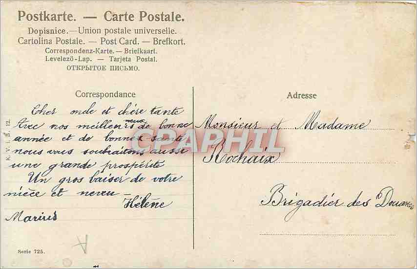 CPA Femme Enfants  — Verso