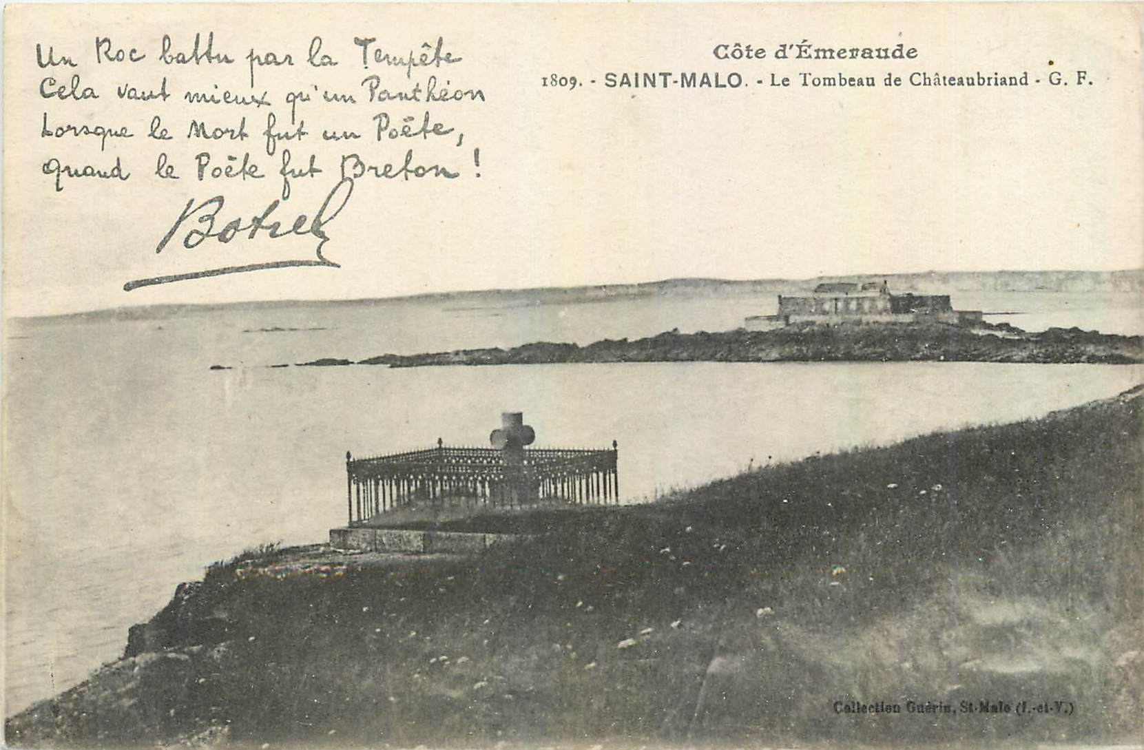 Côte d'Émeraude — Tombeau de Châteaubriand — Saint-Malo — G.F.