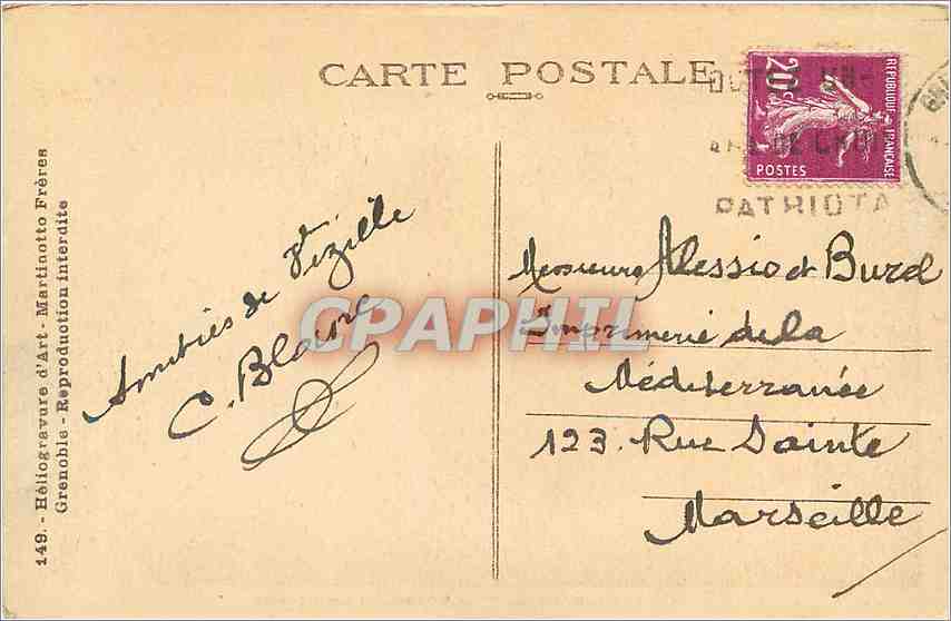 Vizille (Dauphiné) — Le Château de Lesdiguières — éditeur Morf — Rückseite