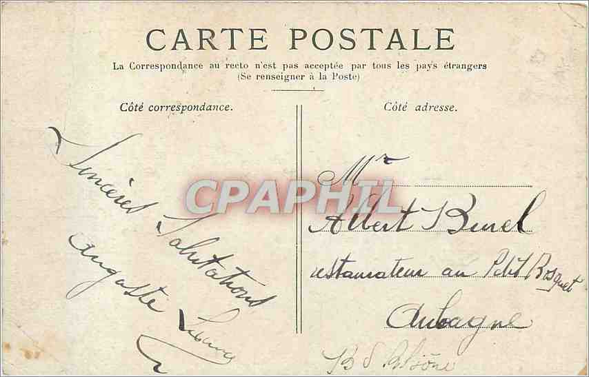 CPA Paris L'Hotel de Ville  — Rückseite