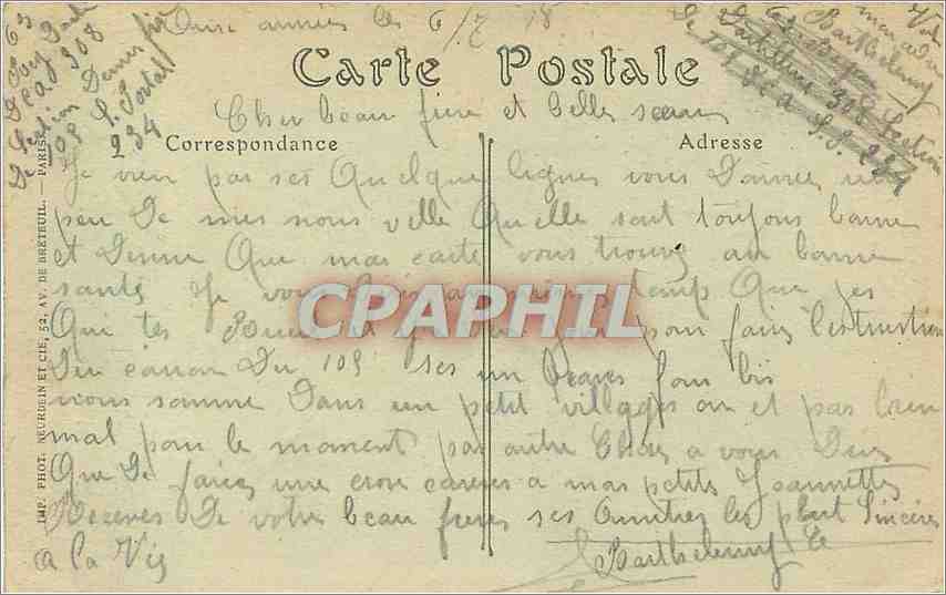CPA Beauvais Lycee Jeanne Hachette  — Rückseite