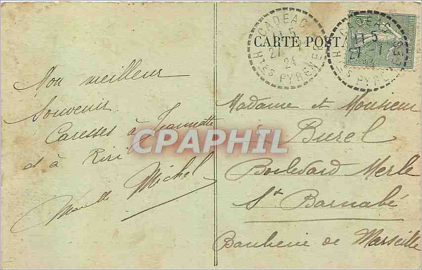 Cadeac-les-Bains - Avenue de l'Établissement Balès — Vallée d'Aure — Rückseite