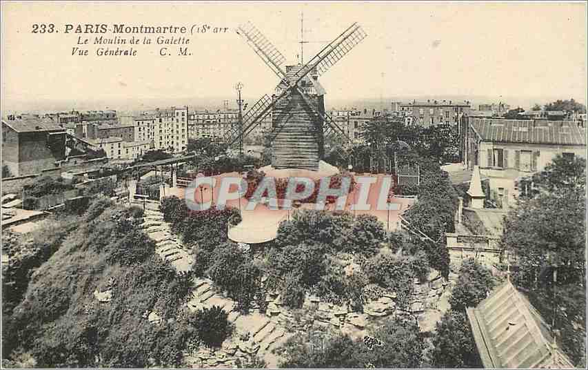 CPA Paris Montmartre Le Moulin de la Galelie Vue Generale 