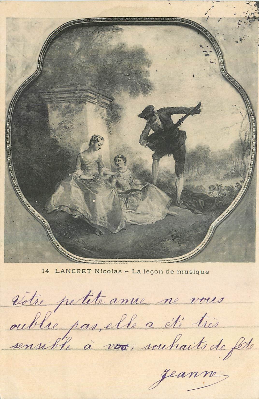 CPA Langret Nicolas La lecon de musique 