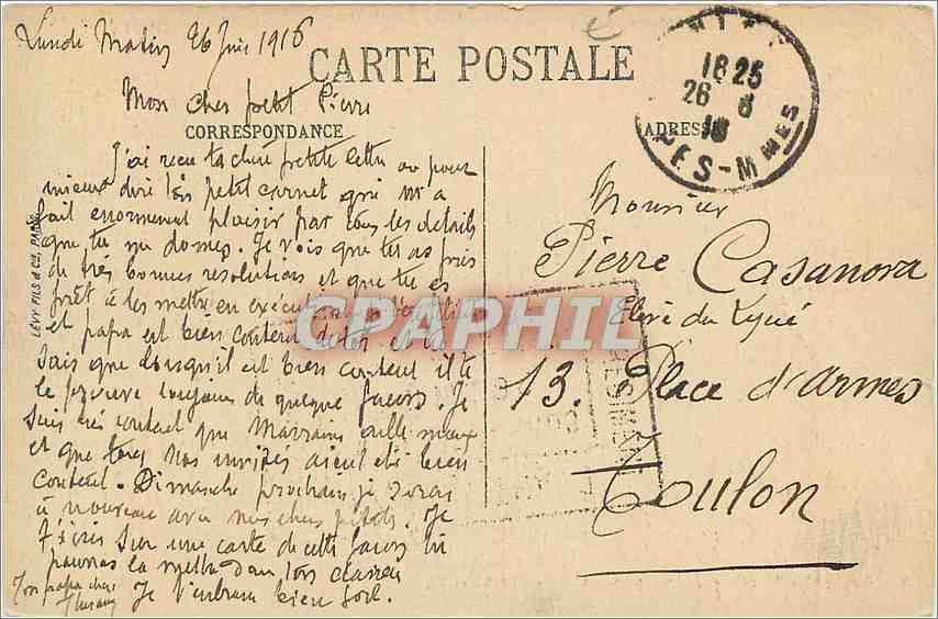 CPA La Cote d'Azur La Cueillette des Violettes  — Rückseite