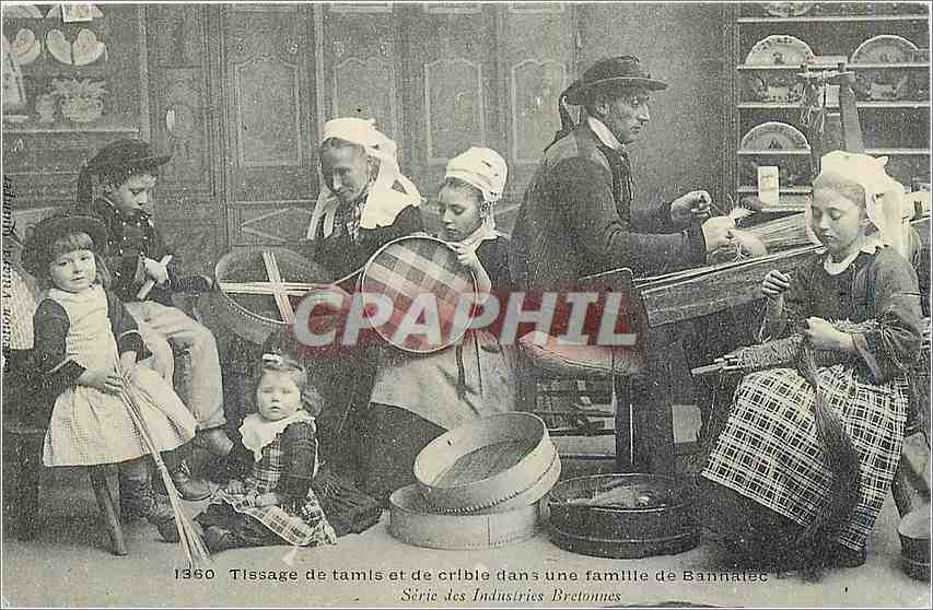 REPRO Tissage de tamis et de crible dans une familie de Bannalec 
