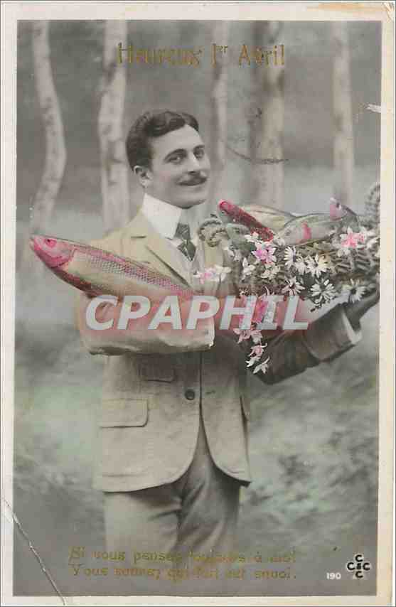 CPA Heureux 1er Avril Homme