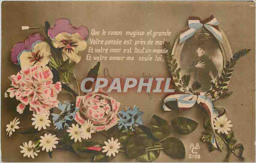 CPA Que le canon mugisse et gronde Fleurs