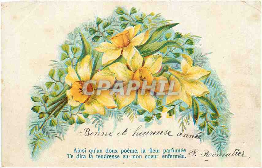 CPA Ainsi qu'un doux poeme la fleur parfumee Fleurs