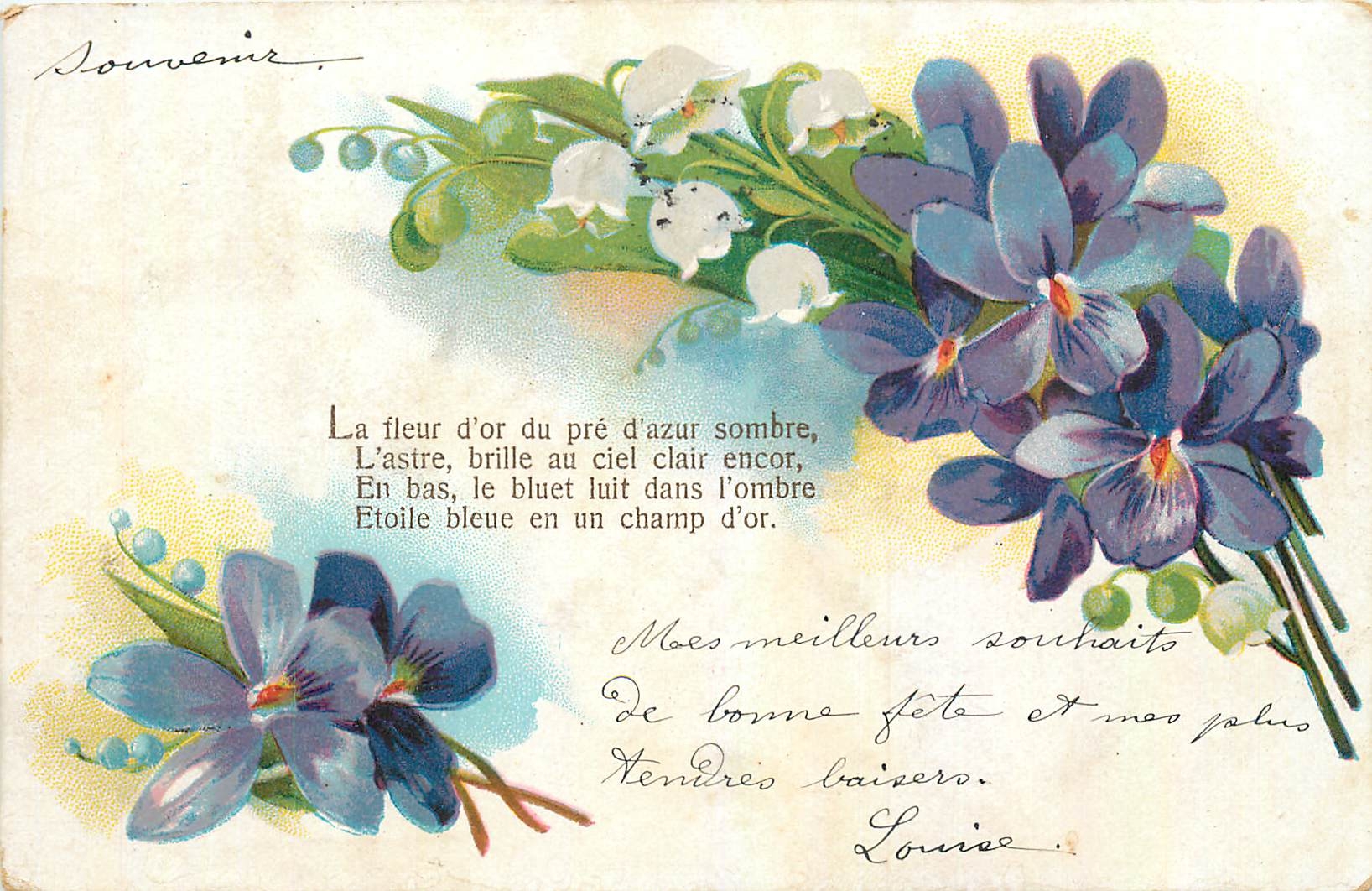 CPA La fleur d'er du pre d'azur sombre 