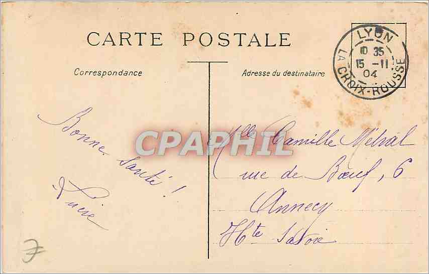 CPA Enfants — Verso