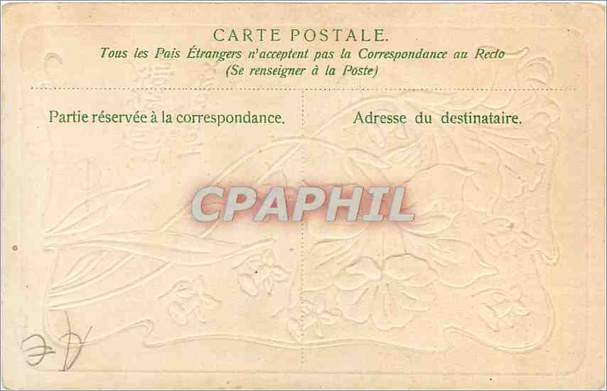 CPA Heureux Anniversaire Fleurs — Verso