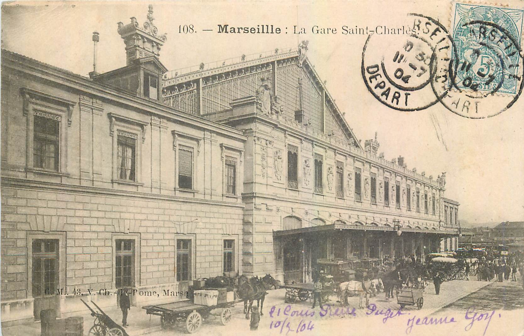 CPA Marseille La Gare Saint Charles 