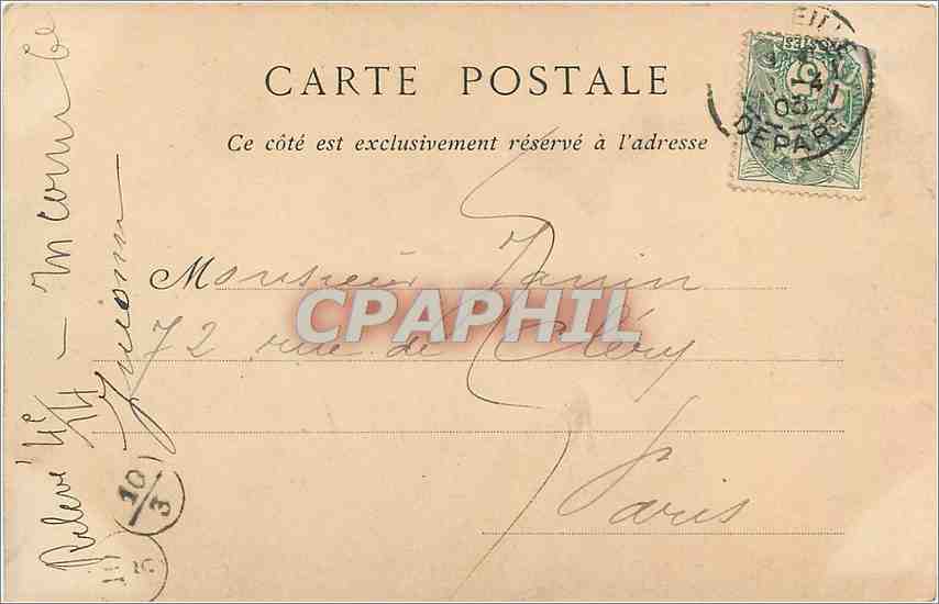 CPA Marseille Vue generale prise du haut de l'Ascenseur Notre Dame de la Garde  — Rückseite