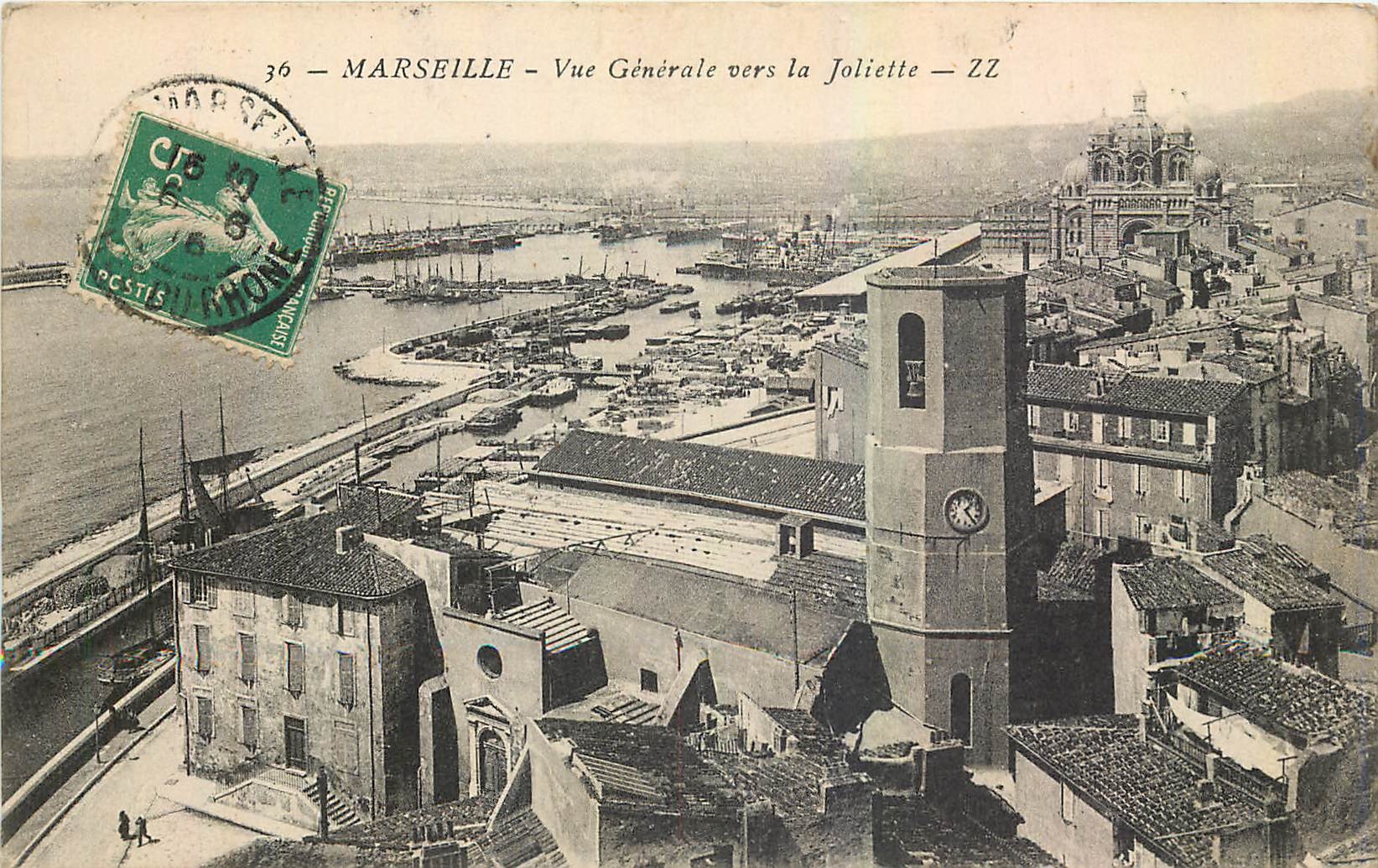 CPA Marseille Vue generale vers la Joliette 