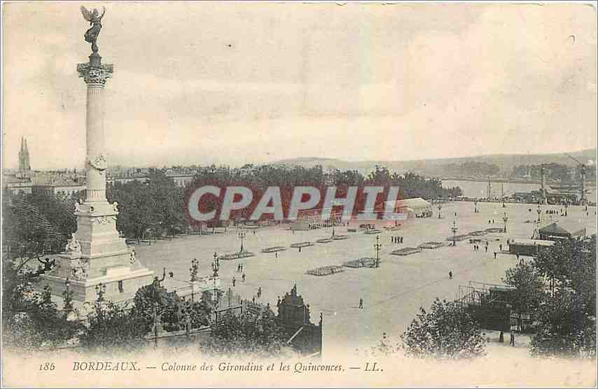 CPA Bordeaux Colonne des Girondins et les Quinconces 