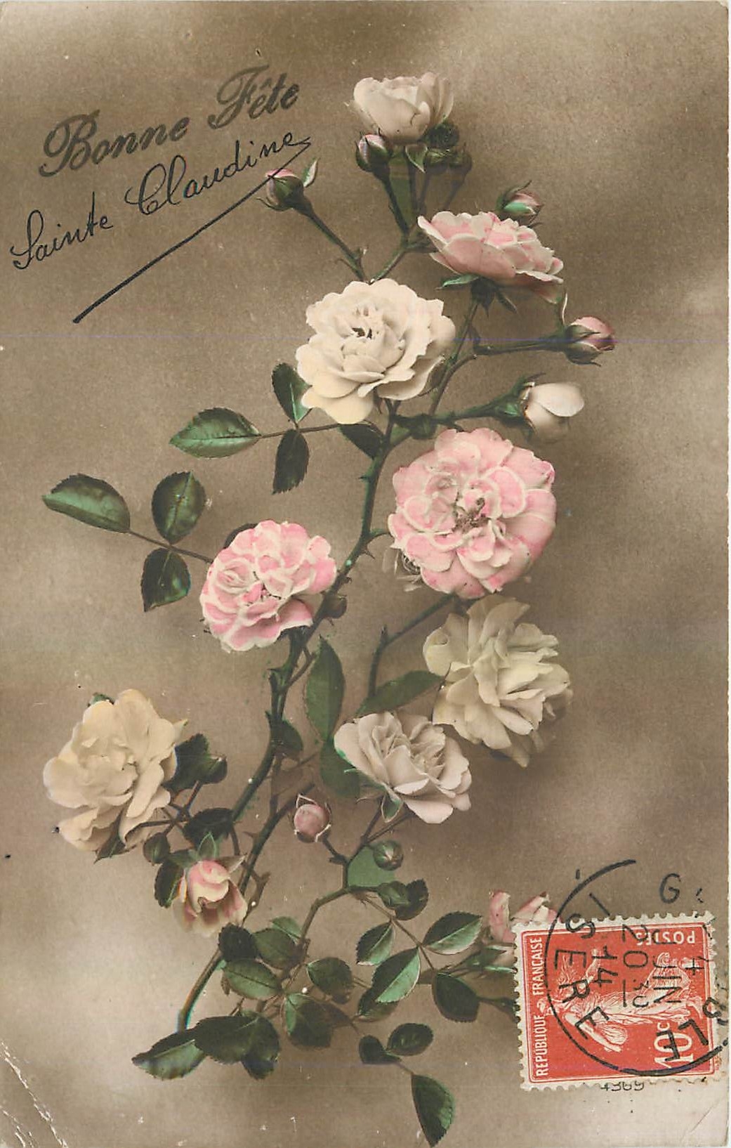 CPA Bonne Fete Fleurs