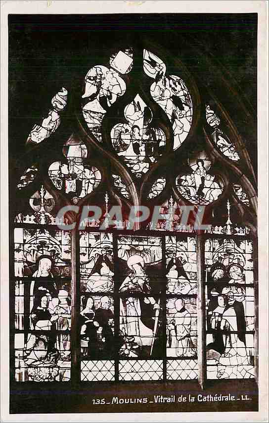 CPA Moulins Vitrail de la Cathedrale 
