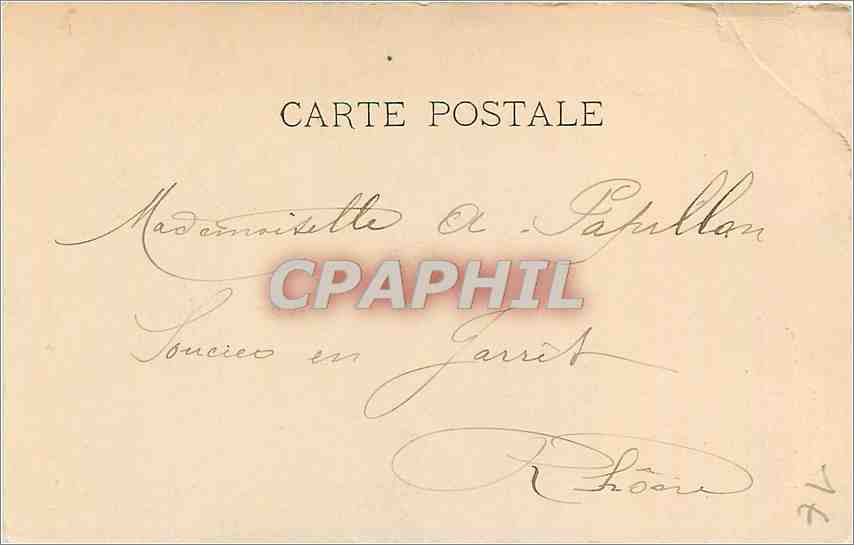 CPA La Maitresse  — Rückseite